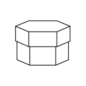 Hexagon - seta avorio