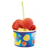 Cupe de înghețată din carton cu decor de fructe/polar + PE - Lynen